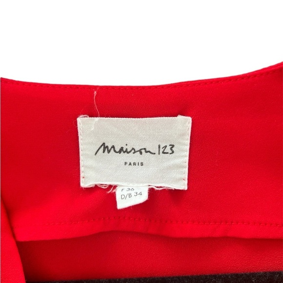 Maison 123 Paris Red Blouse Red - Picture 6 of 11